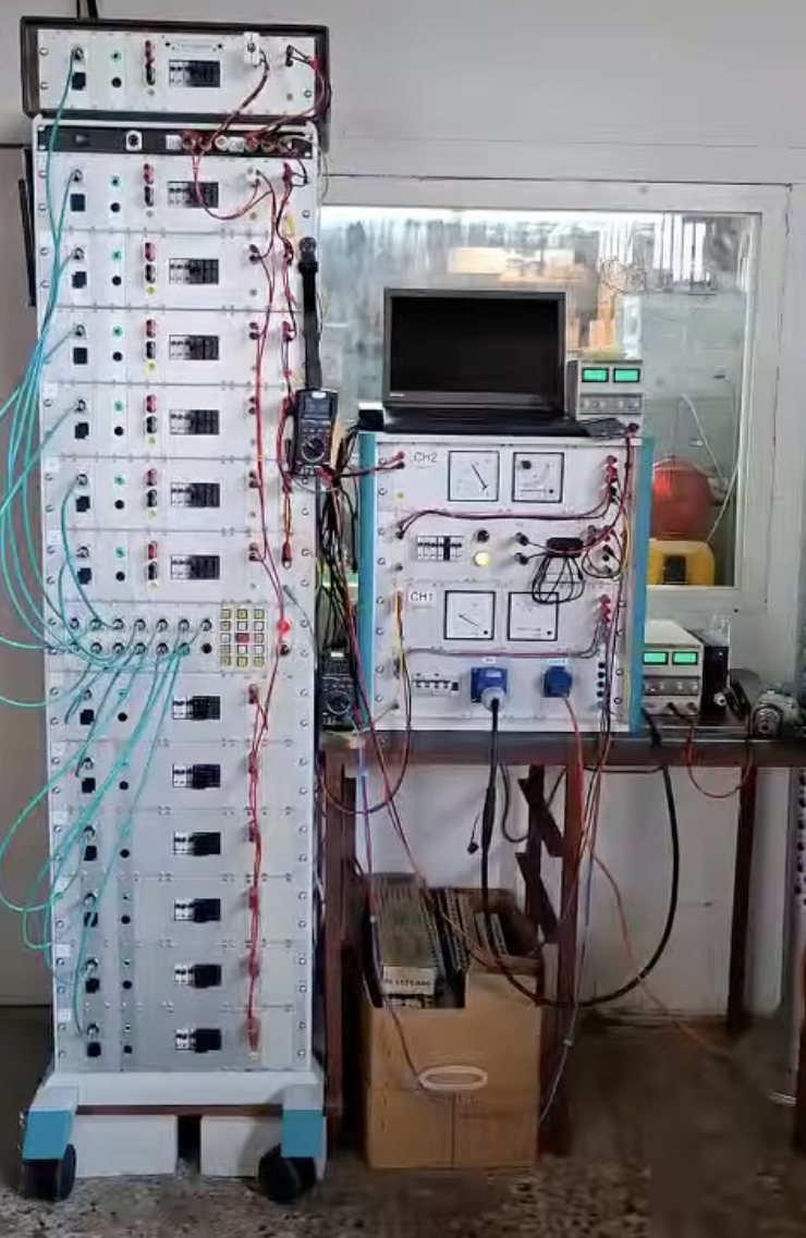 The full demonstrator setup in the lab